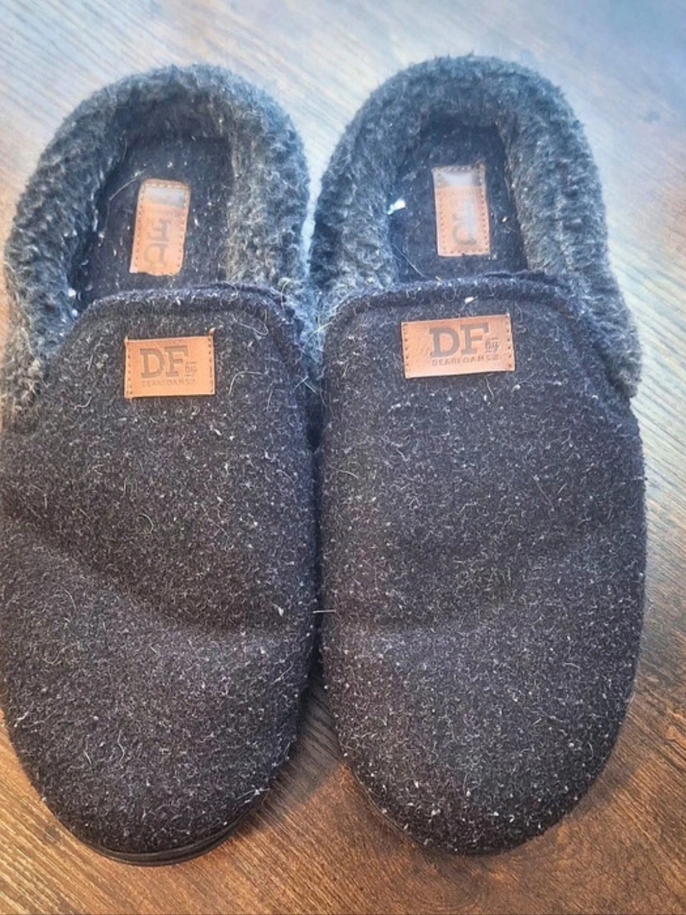 Dearfoams slippers Fleece Black US 11-12